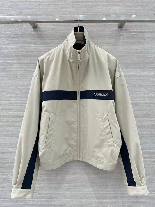 26SS Khaki and Black Patchwork Jacket