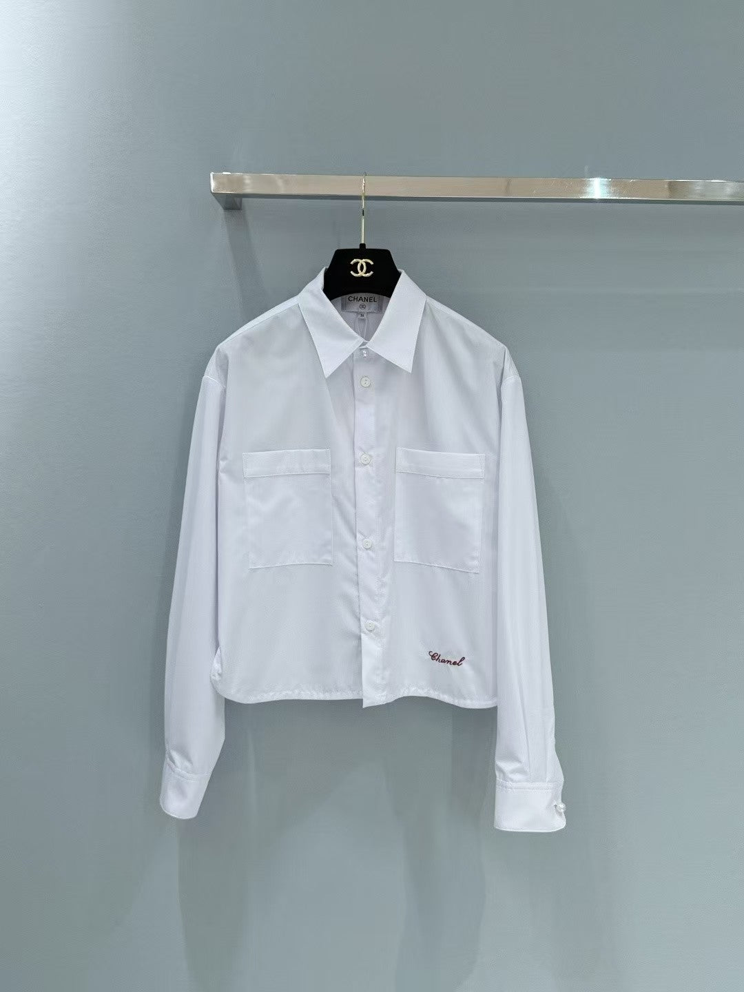 26SS New White Chain Cardigan