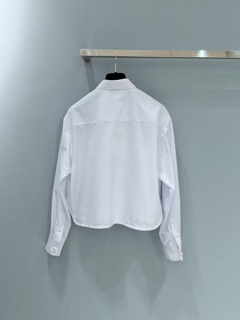 26SS New White Chain Cardigan