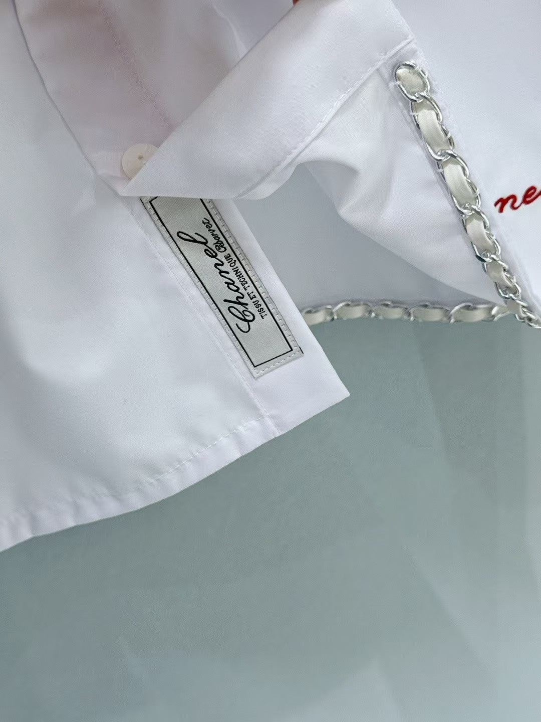 26SS New White Chain Cardigan
