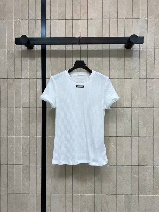 26SS White Short-Sleeve T-Shirt