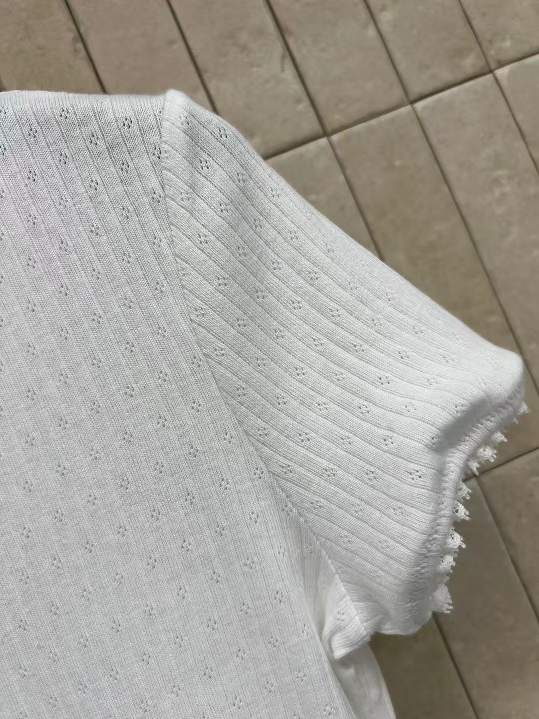 26SS White Short-Sleeve T-Shirt