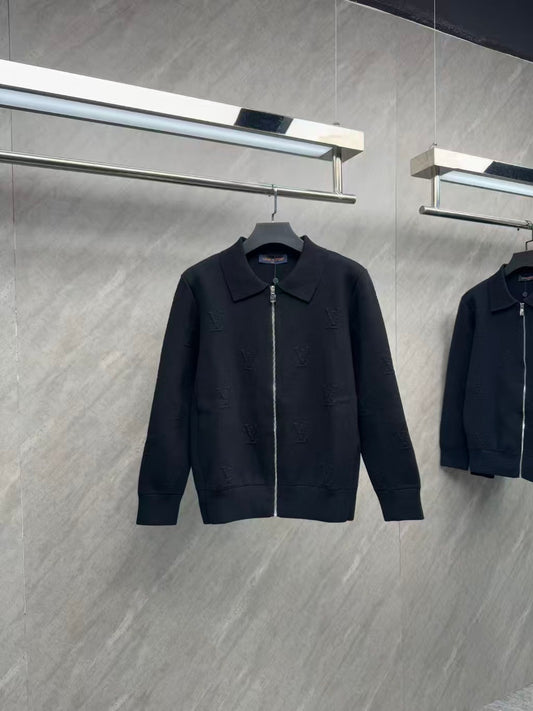 26SS Embossed Zipper Jacket