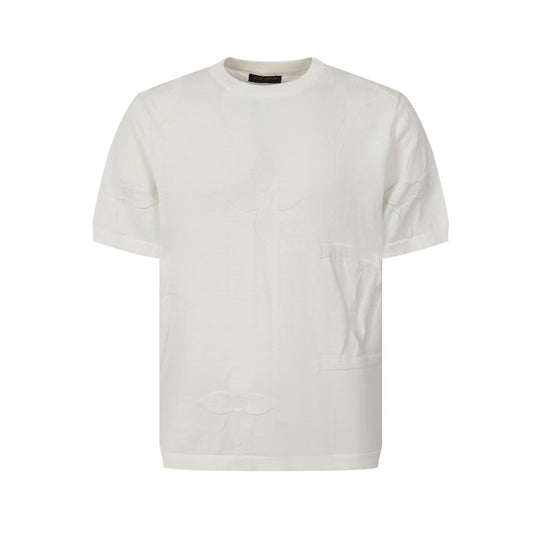 26SS Intarsia Knit Crew Neck T-Shirt
