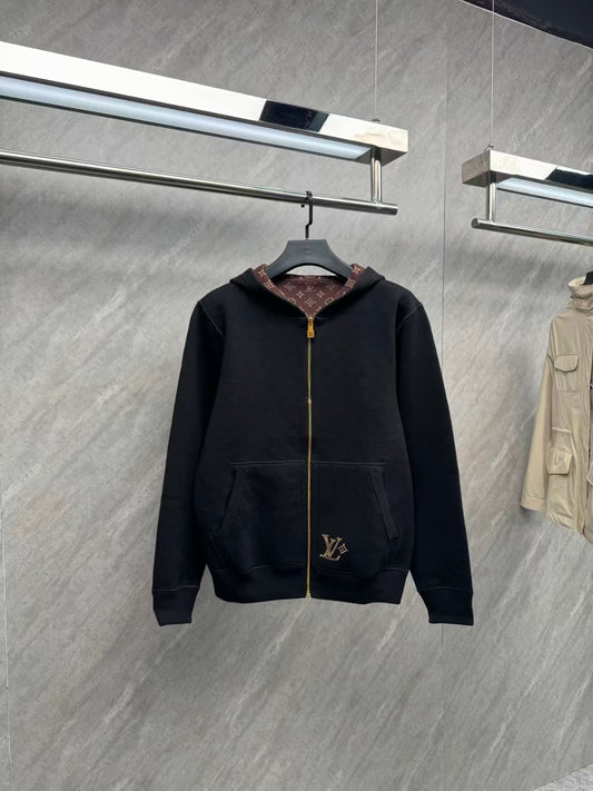26SS Double-sided Jacquard Knit Hooded Jacket