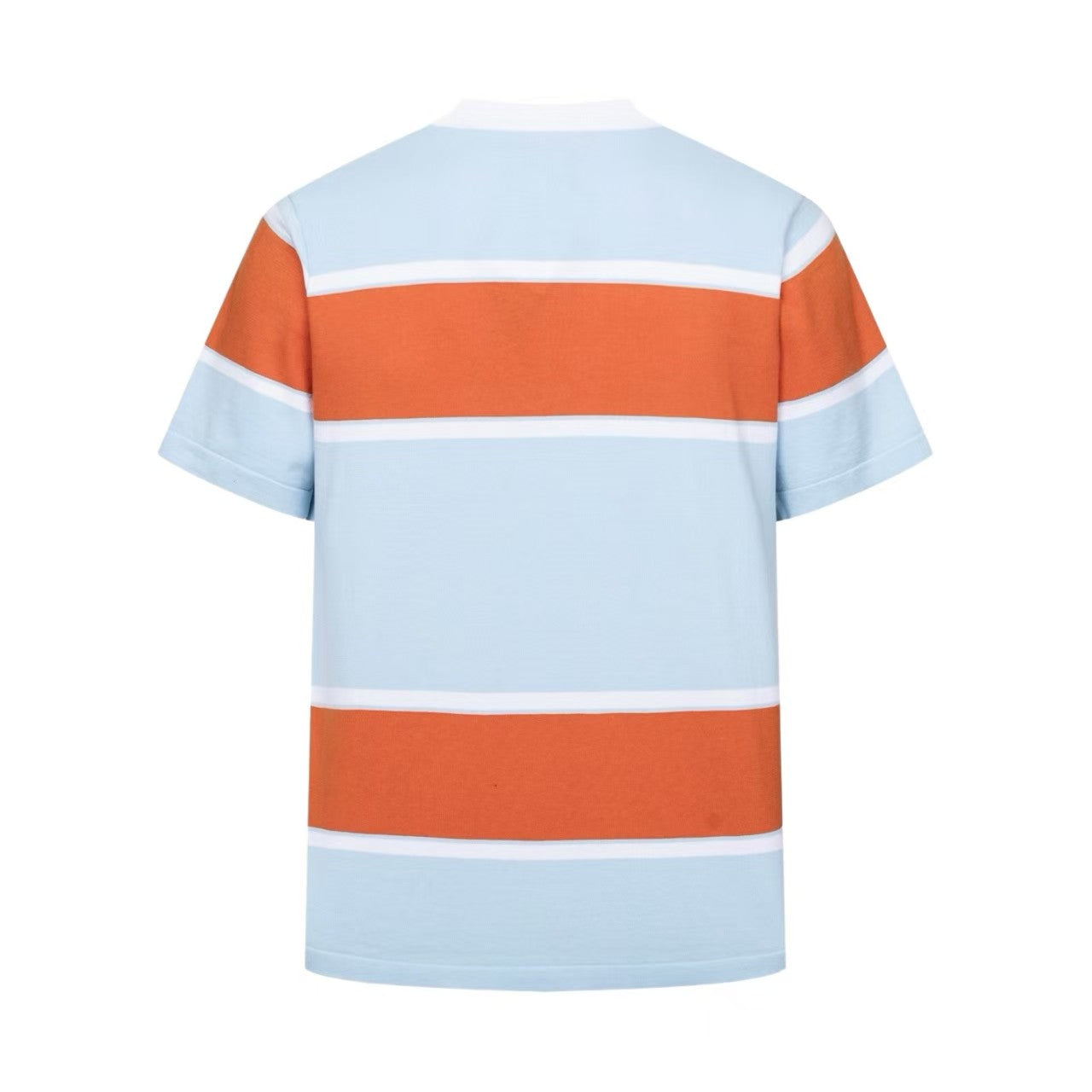 26SS Blue & Orange Contrast Stripe Knit T-Shirt