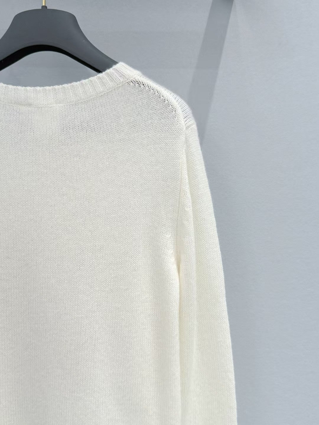 26SS Floral-Embroidered Crewneck Knit Sweater