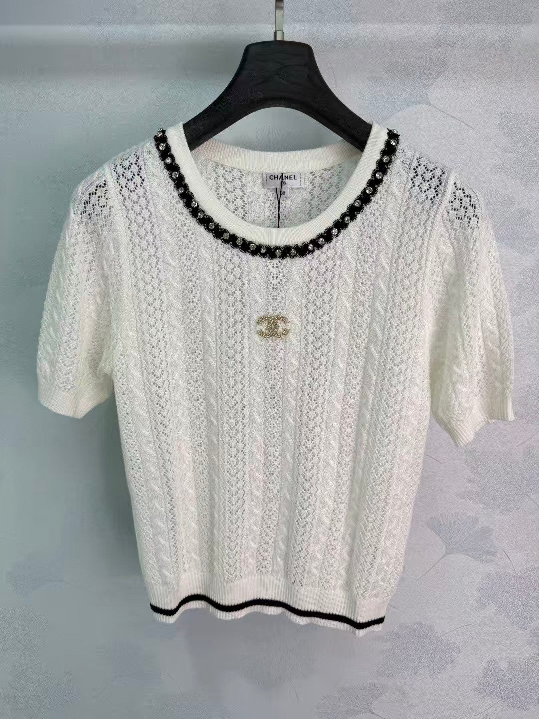 26SS New Arrival: Open-Knit Crewneck T-Shirt