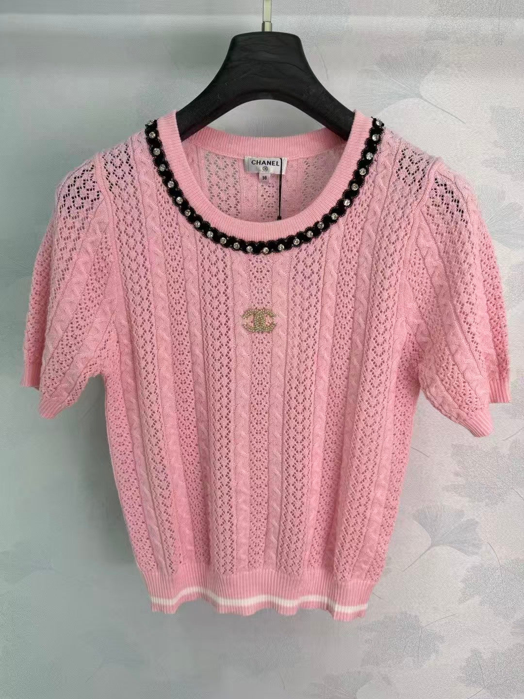 26SS New Arrival: Open-Knit Crewneck T-Shirt