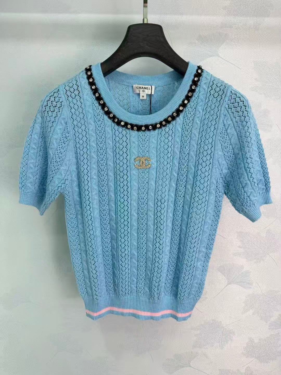 26SS New Arrival: Open-Knit Crewneck T-Shirt
