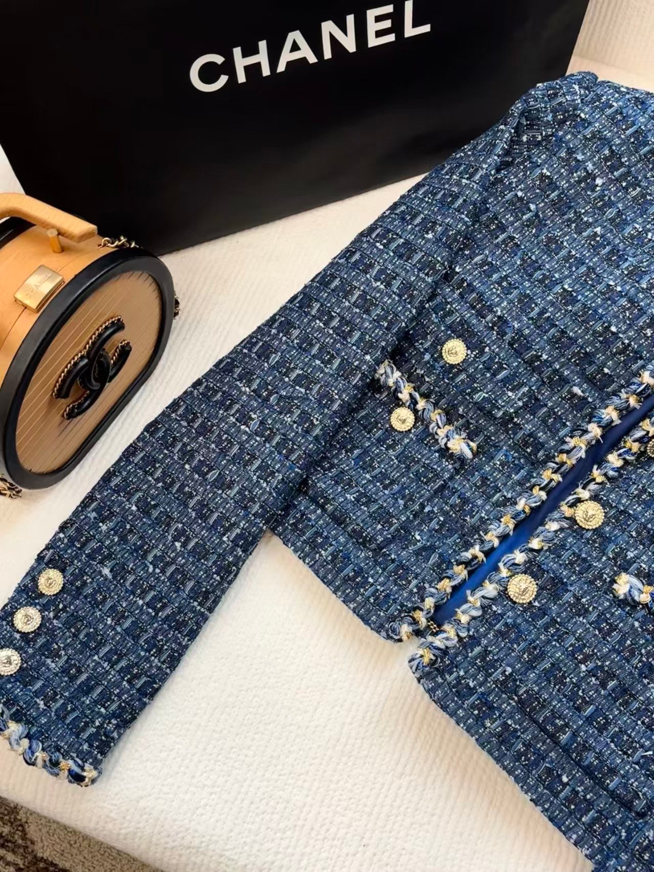 26SS Heavy-Crafted Woven Tweed Jacket