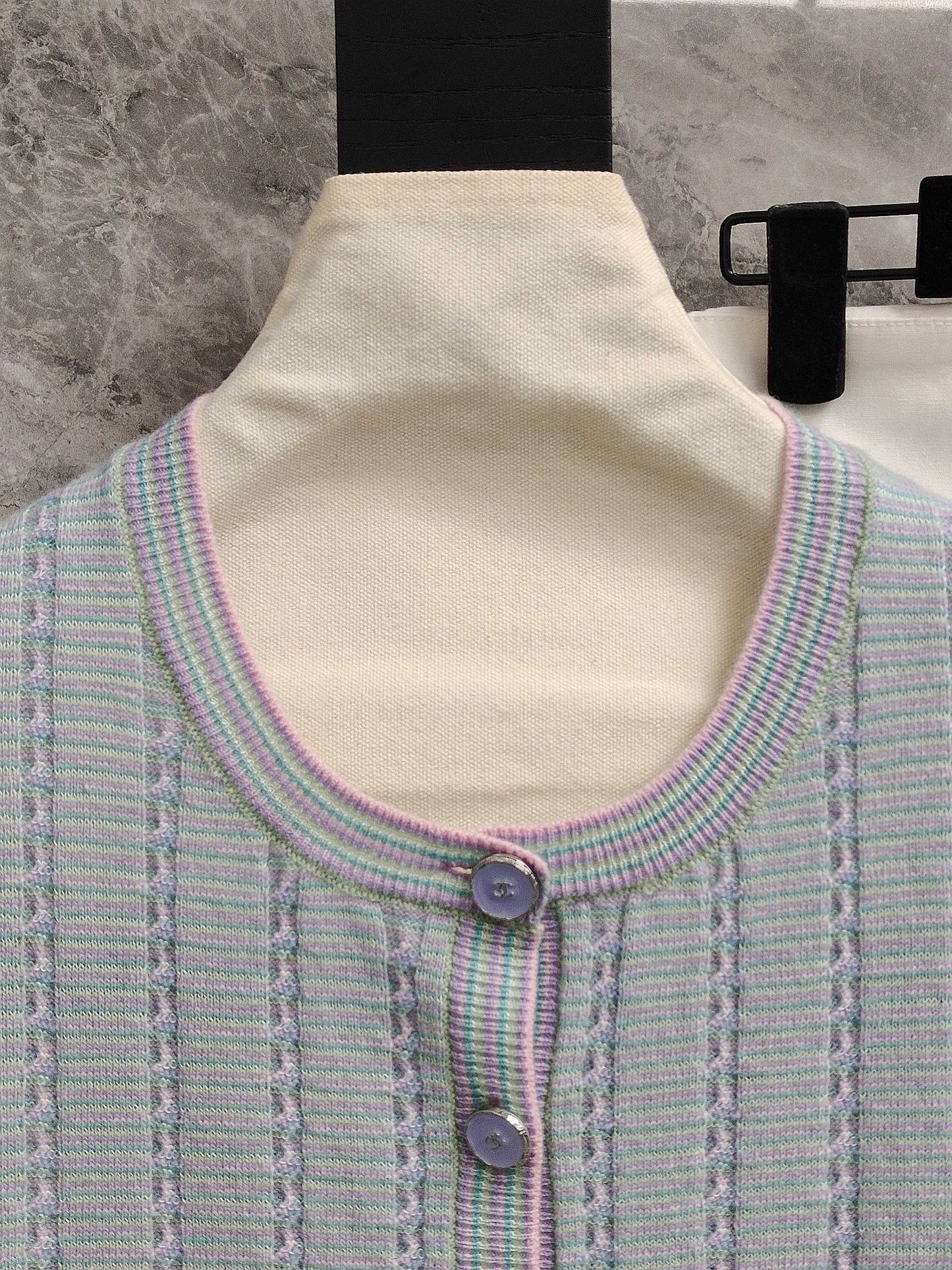 Autumn blue flared sleeve cardigan