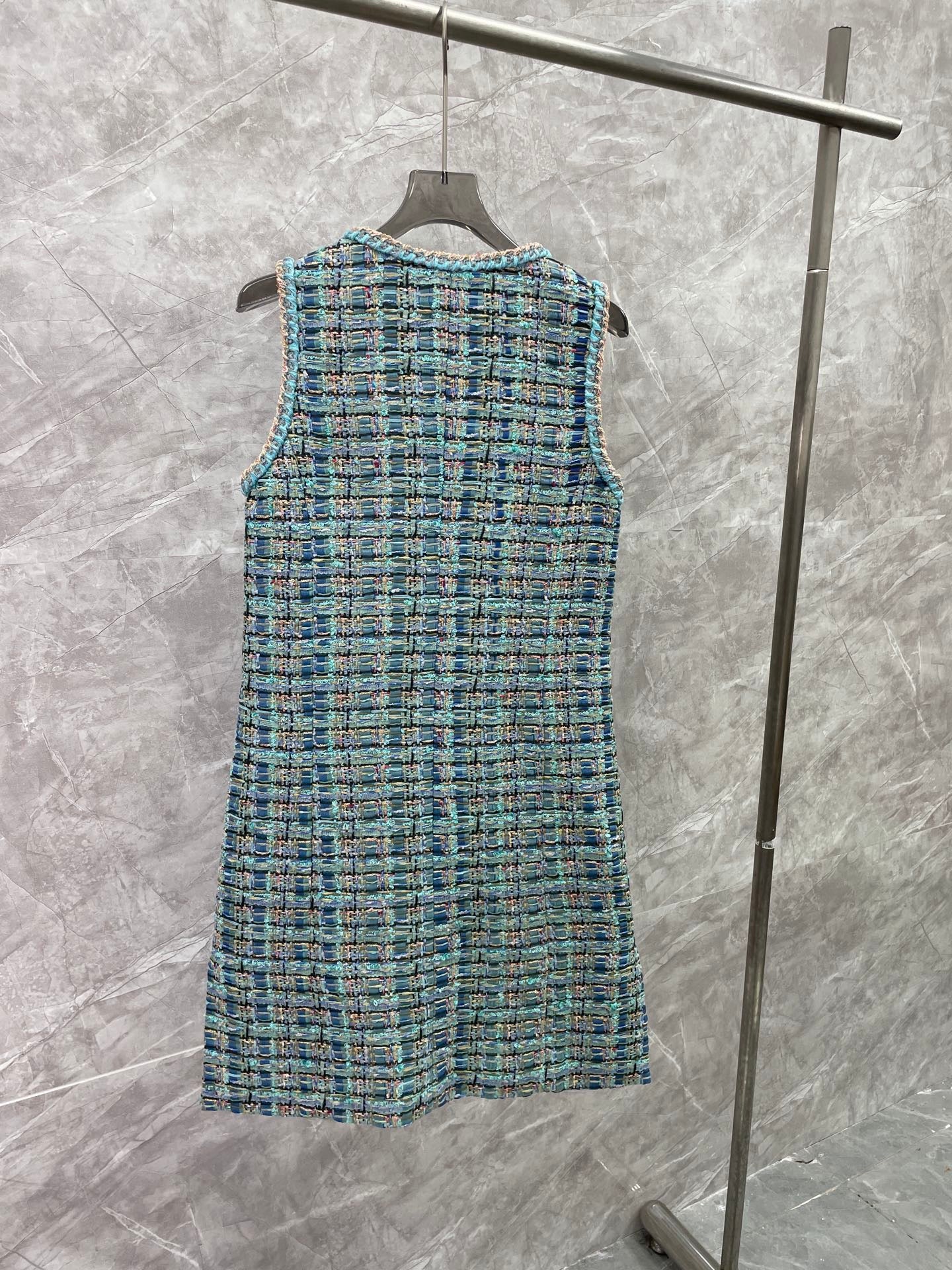 Woolen tied edge dress vest skirt