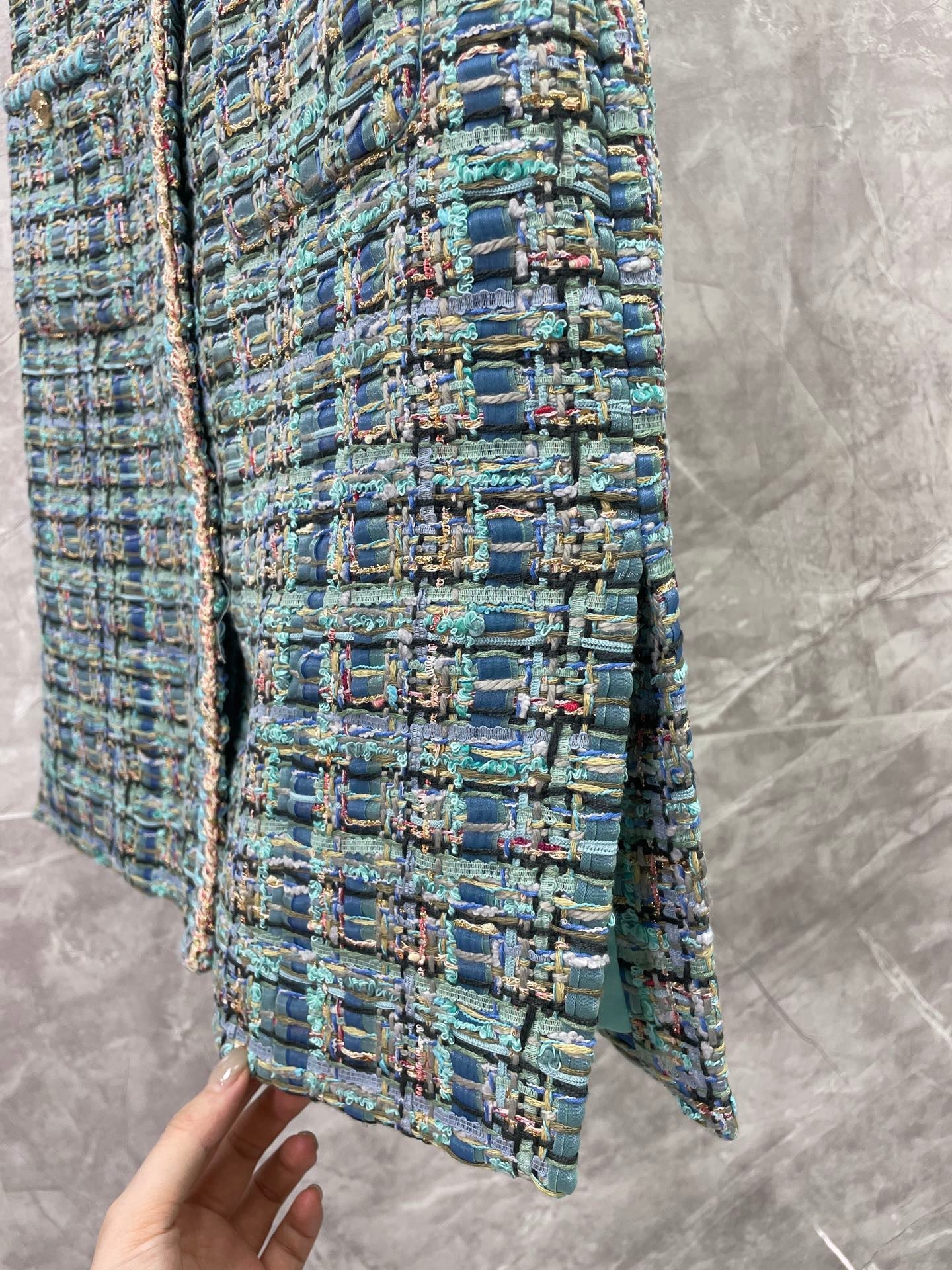 Woolen tied edge dress vest skirt