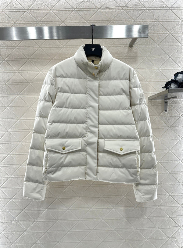 Stand up collar down cotton jacket
