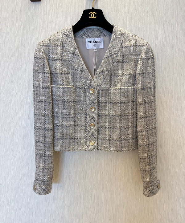 New woven dress V-neck jacket