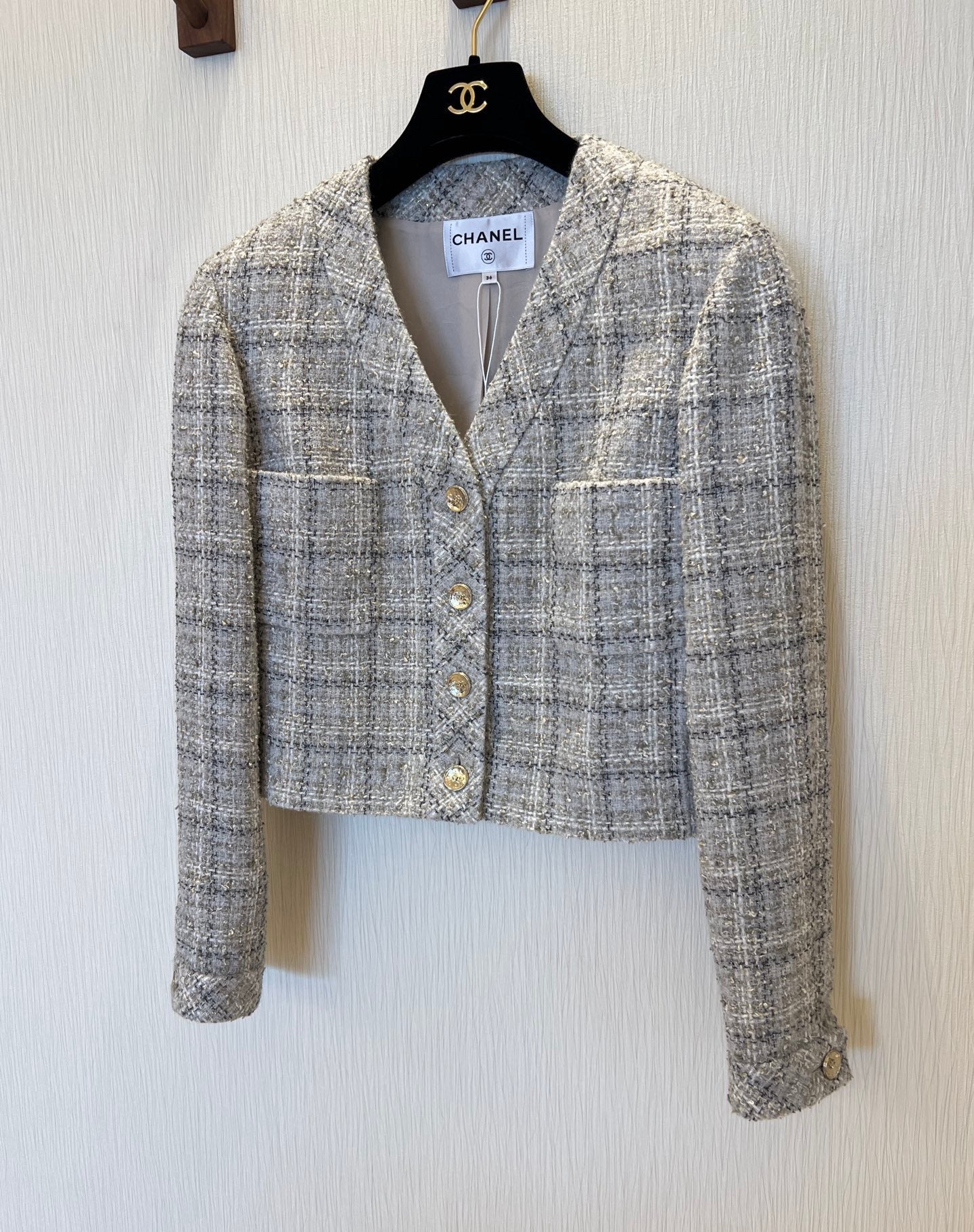 New woven dress V-neck jacket