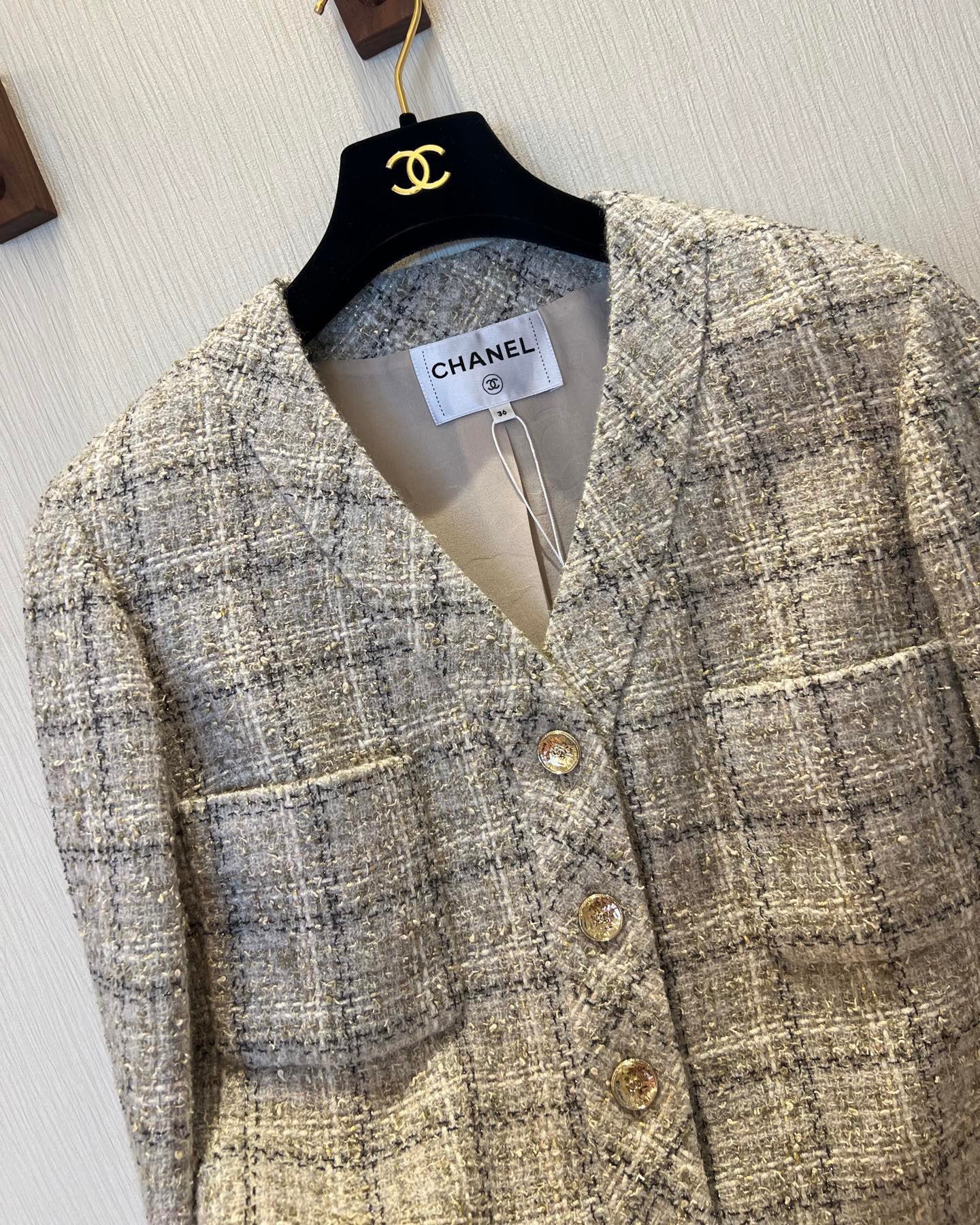 New woven dress V-neck jacket