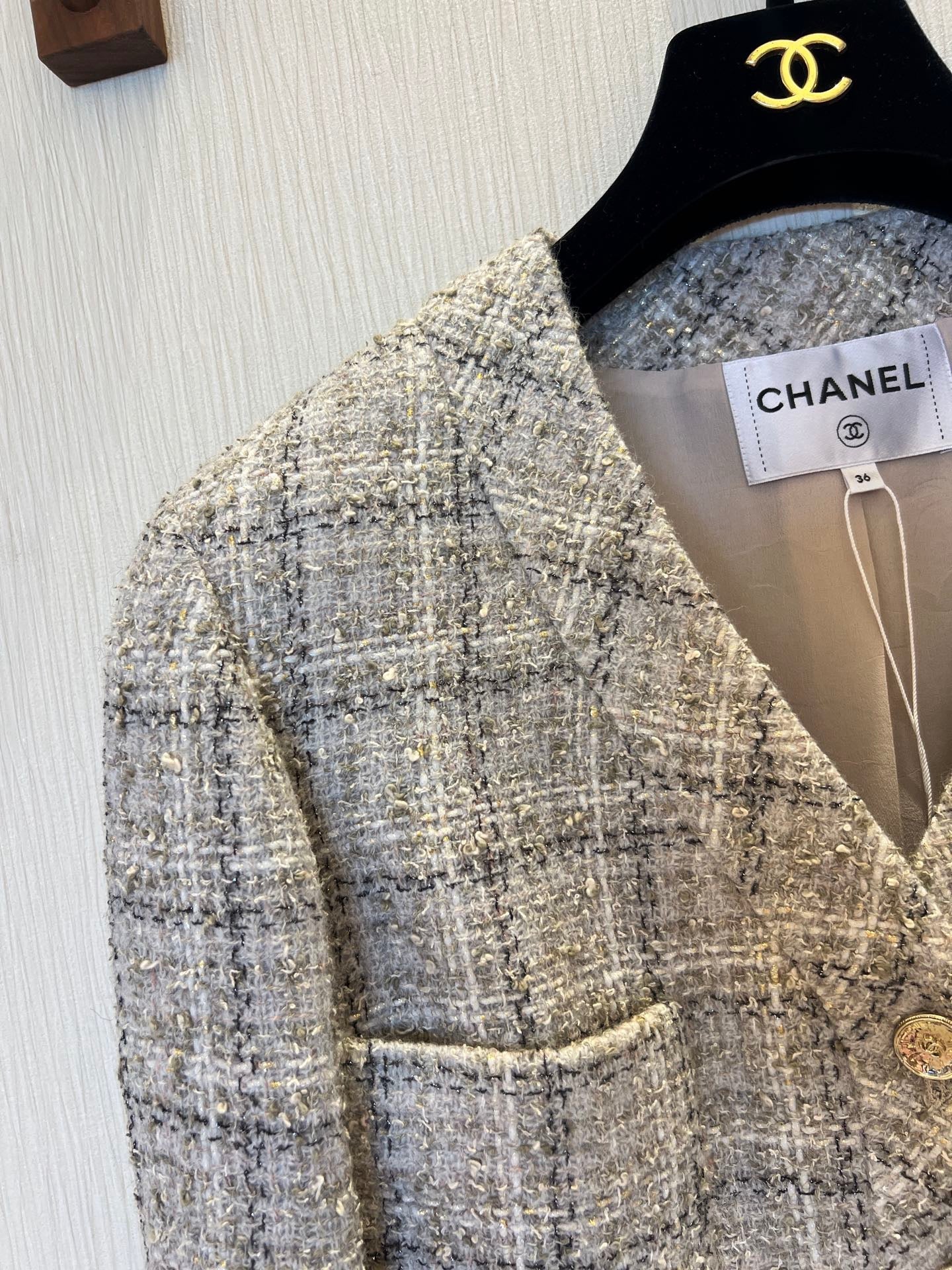 New woven dress V-neck jacket
