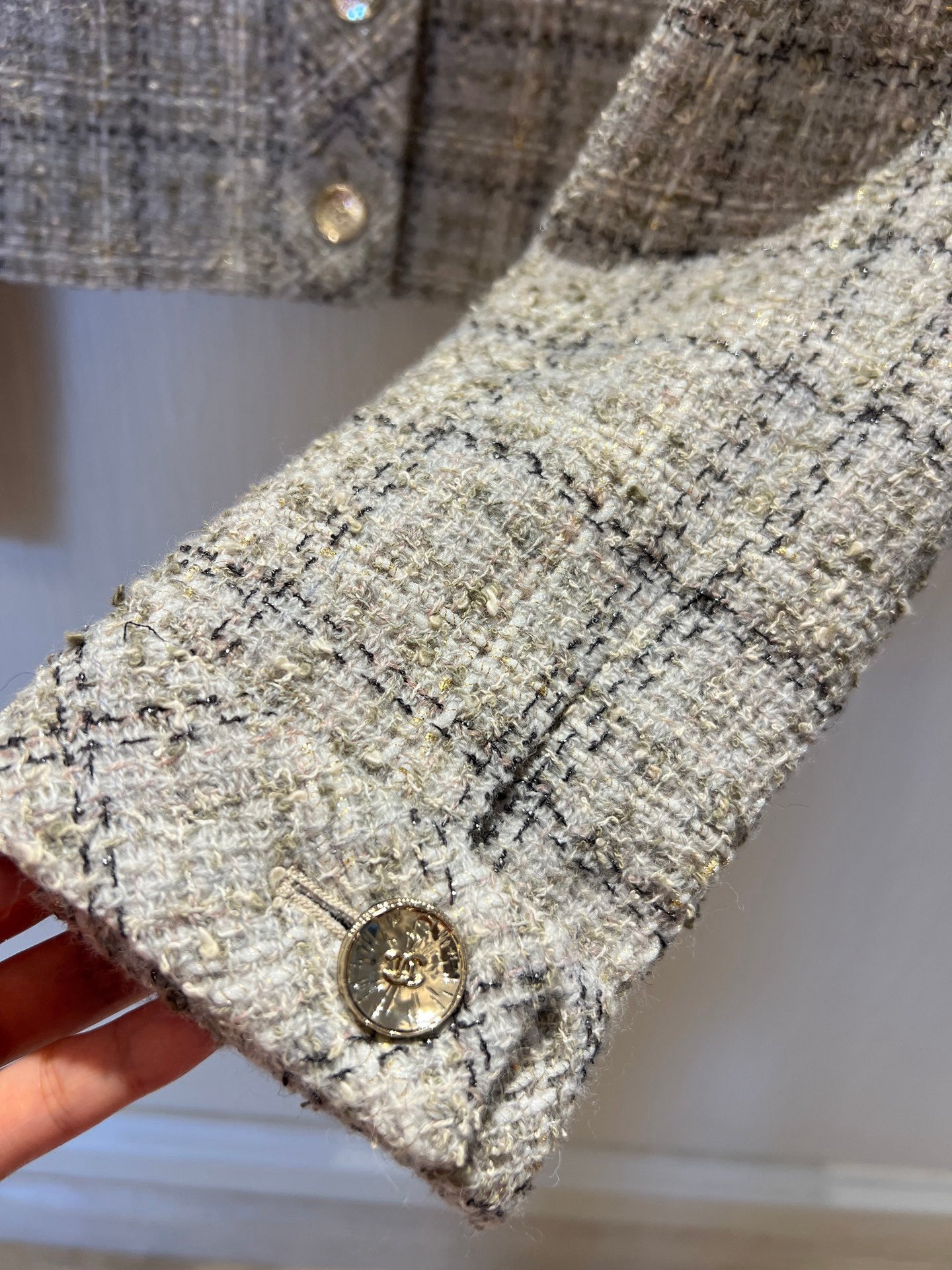 New woven dress V-neck jacket