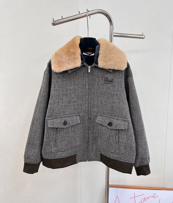 New detachable fur collar jacket