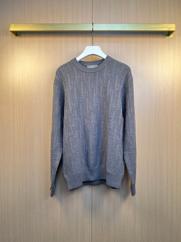 Jacquard round neck sweater