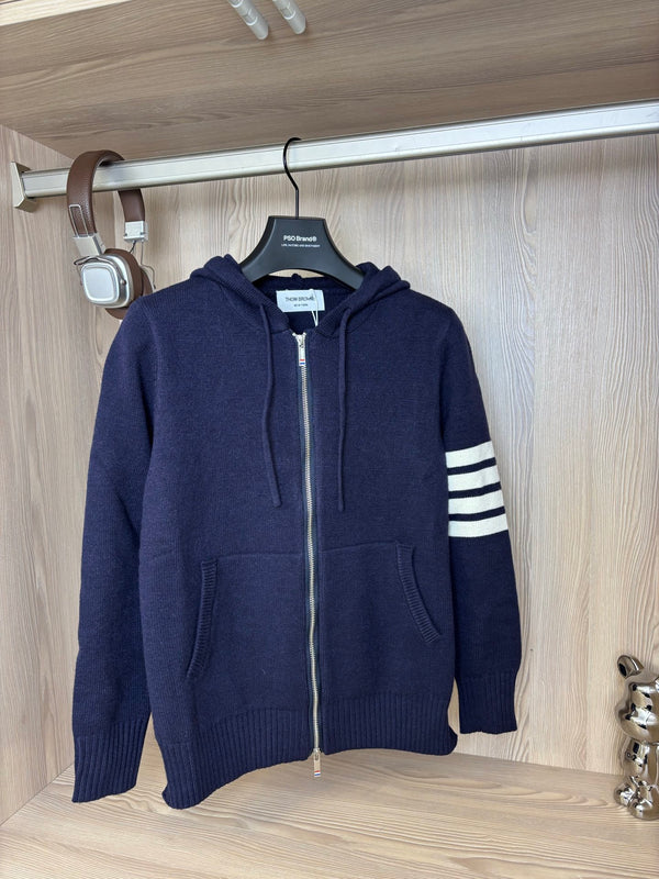Sailing hooded knitted cardigan jacket