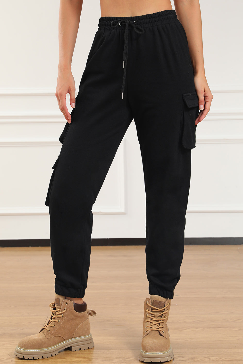 cargo drawstring sweat pants