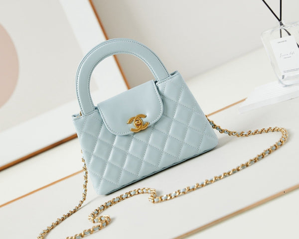 Popular leather chain shoulder handle bag