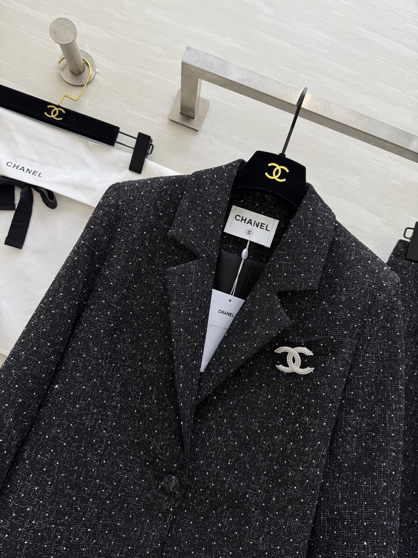 Wool tweed suit