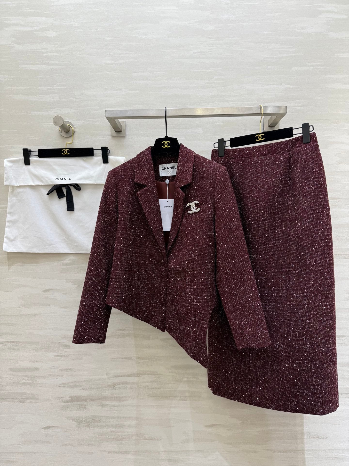 Wool tweed suit