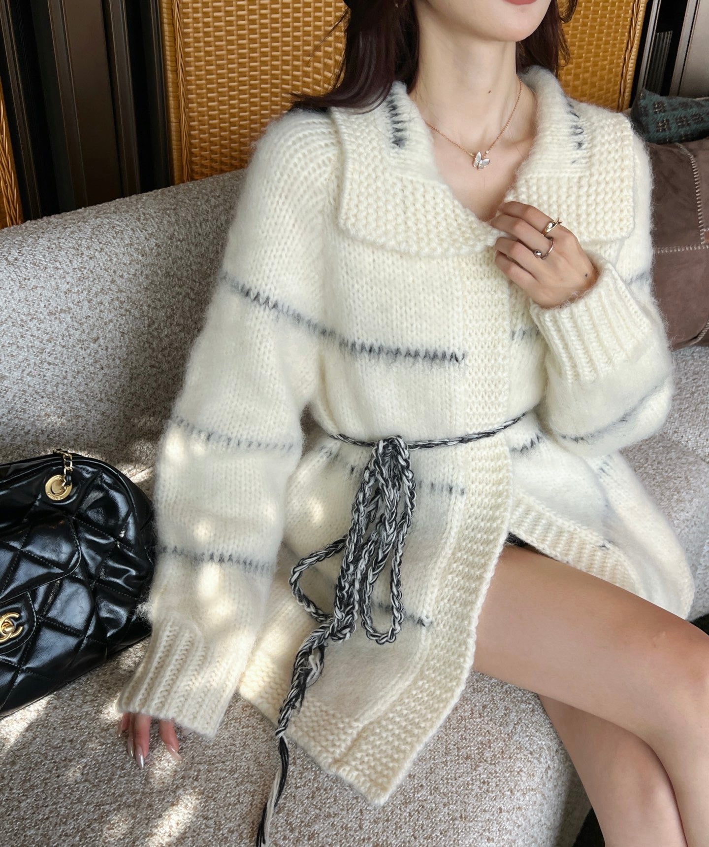 Mohair plush coat