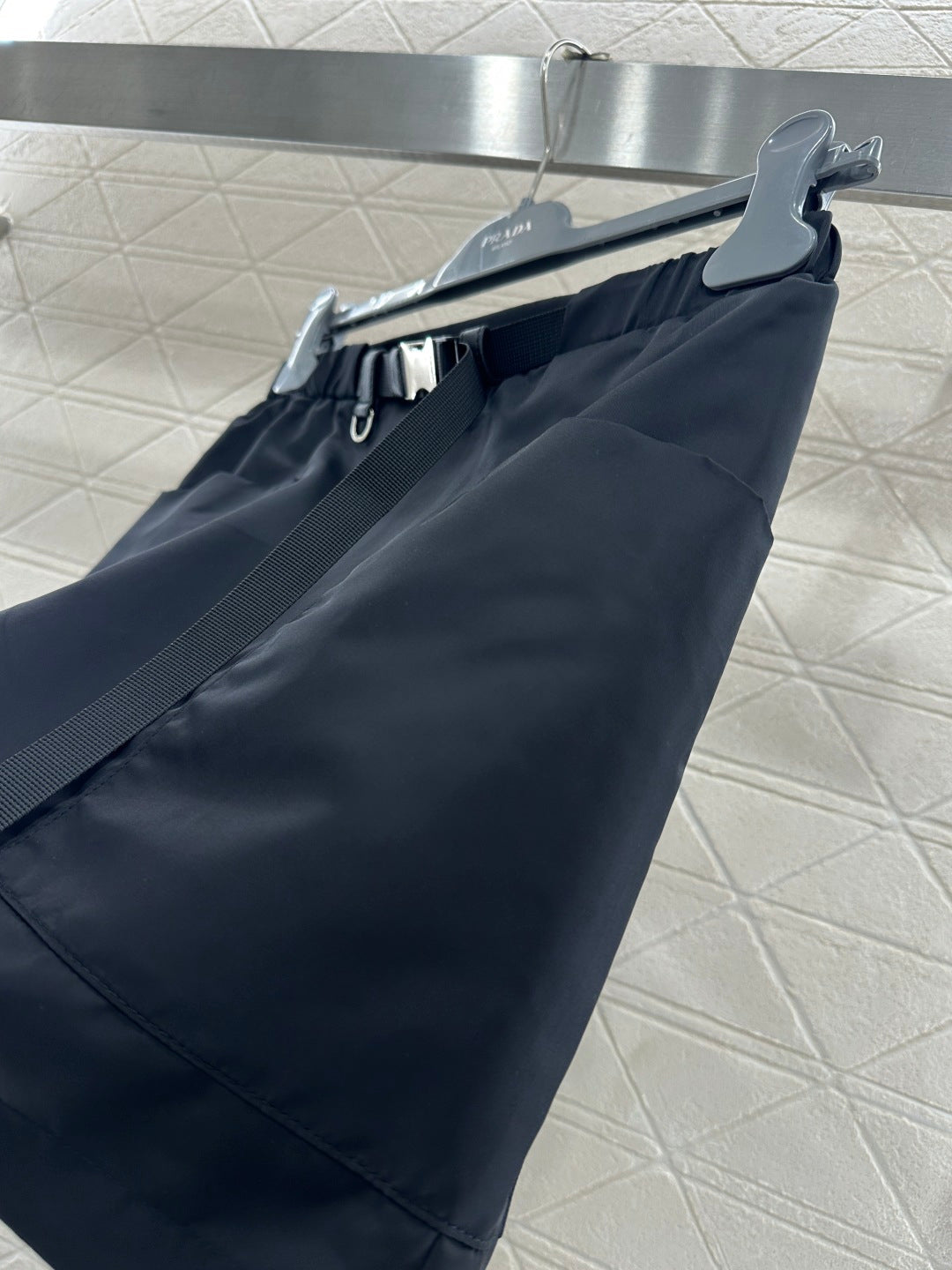 Workwear-style skirt with belt and pockets