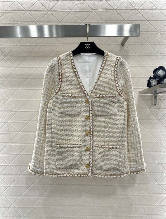 Bound-edge faux two-piece jacket