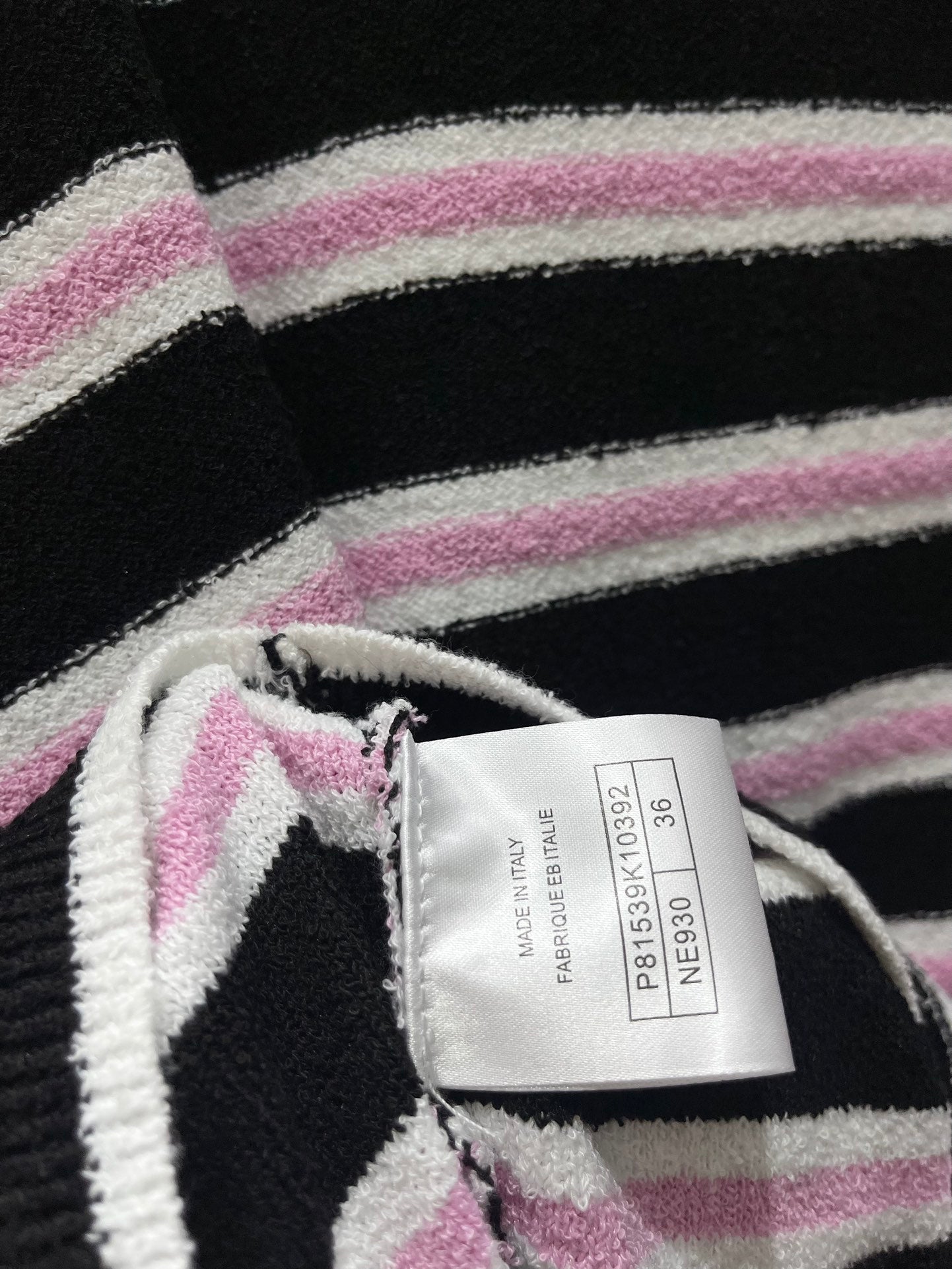 Striped color-block knit cardigan