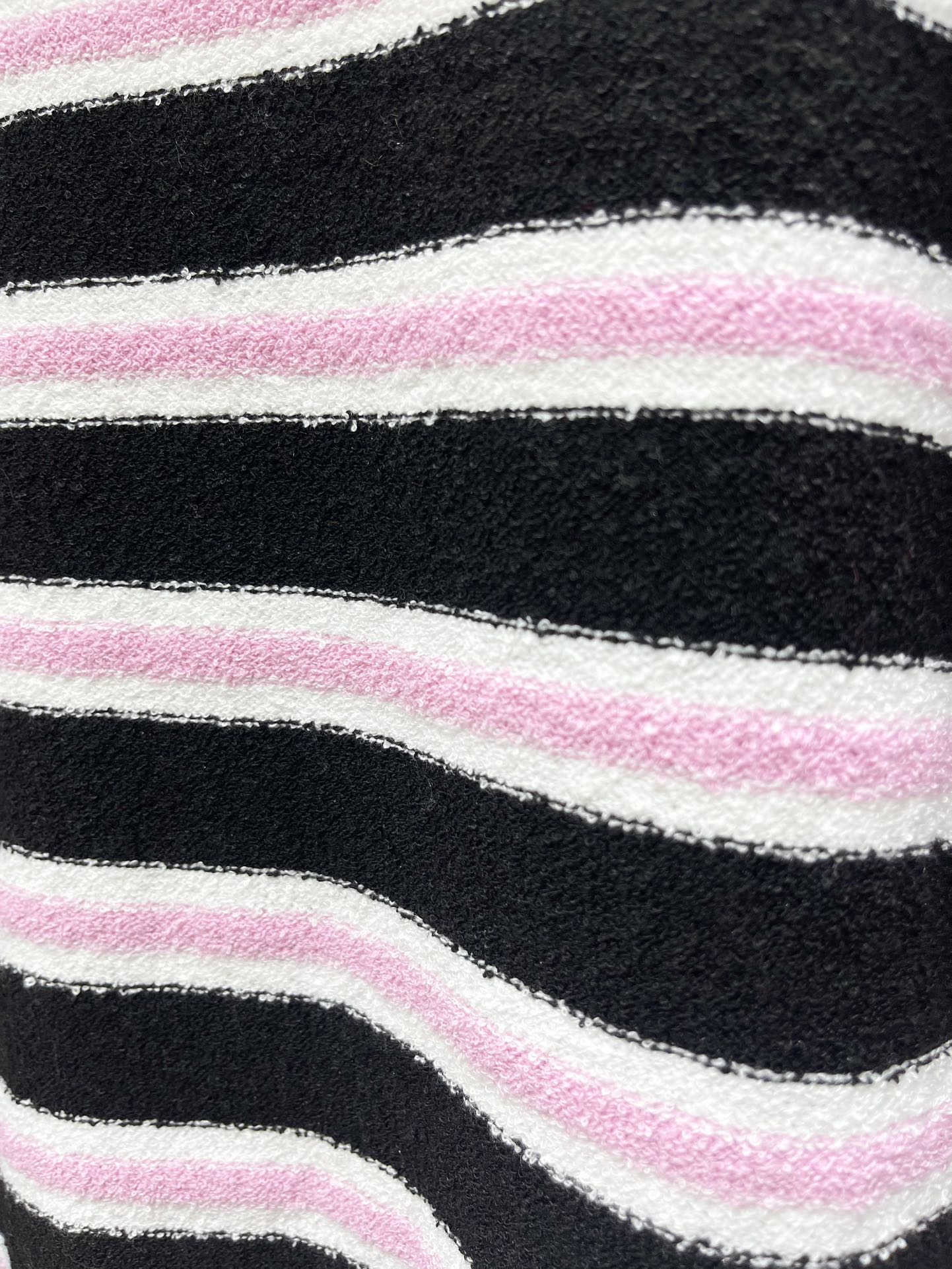 Striped color-block knit cardigan