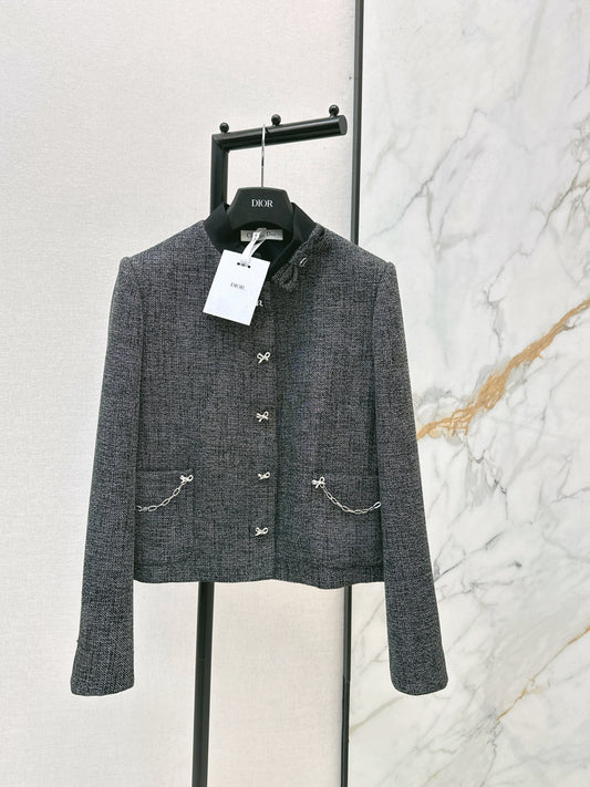 New gray jacket with chain embellishments