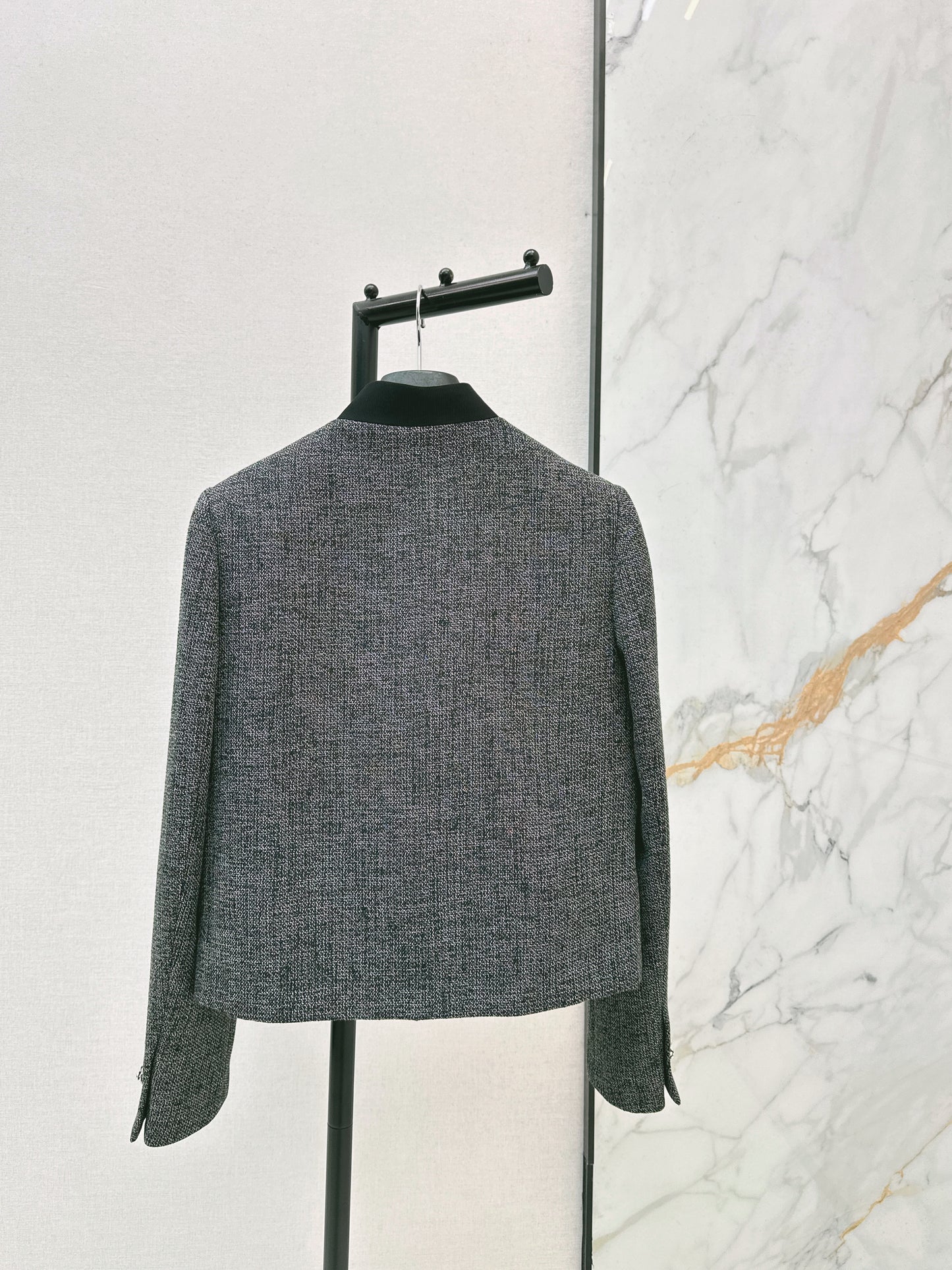 New gray jacket with chain embellishments