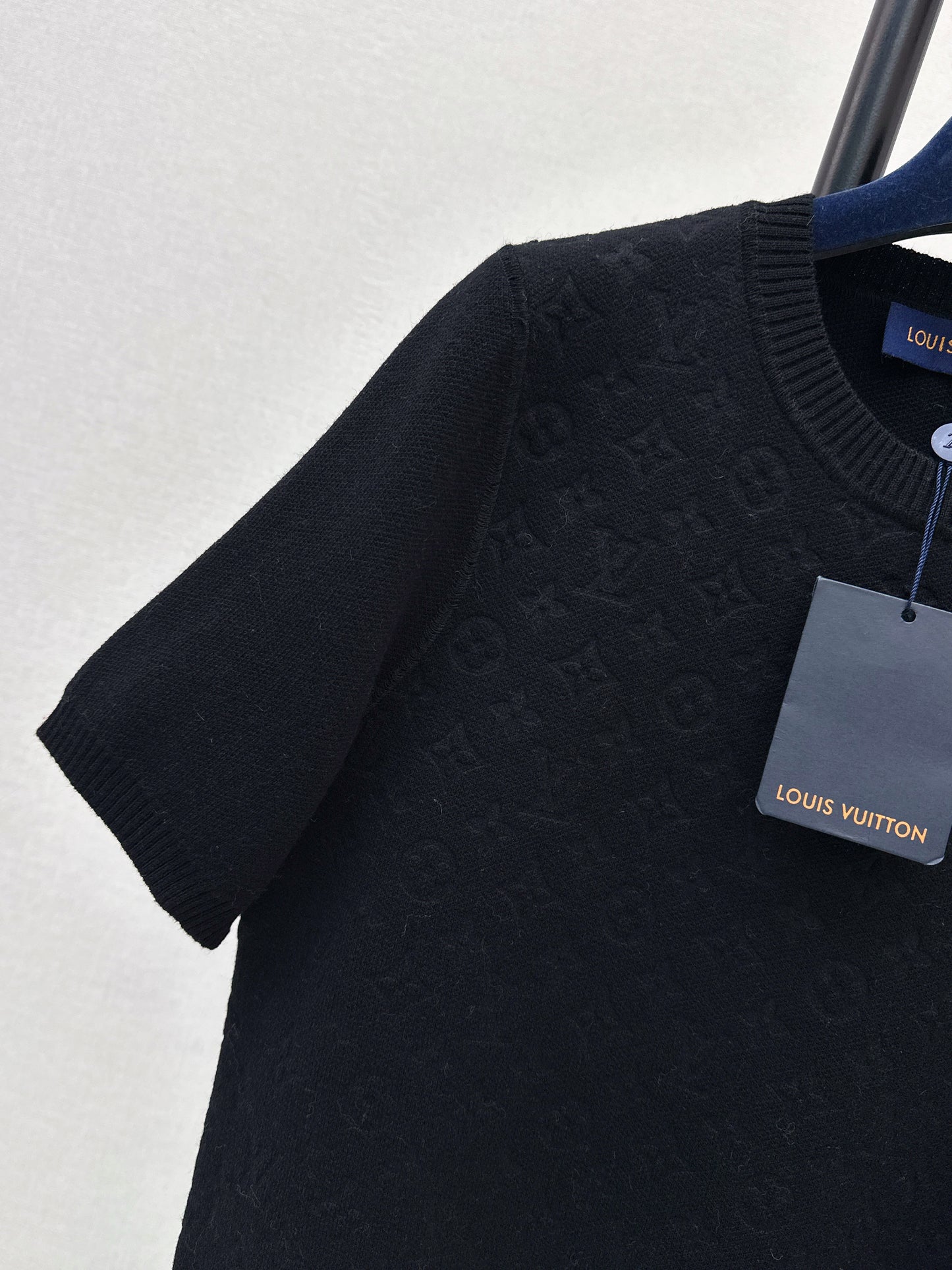 Jacquard monogram knit short-sleeved shirt