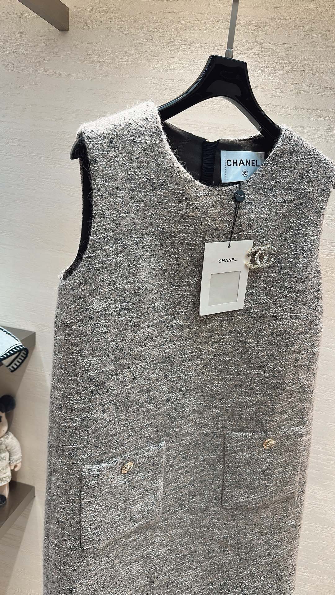 Tweed sleeveless dress