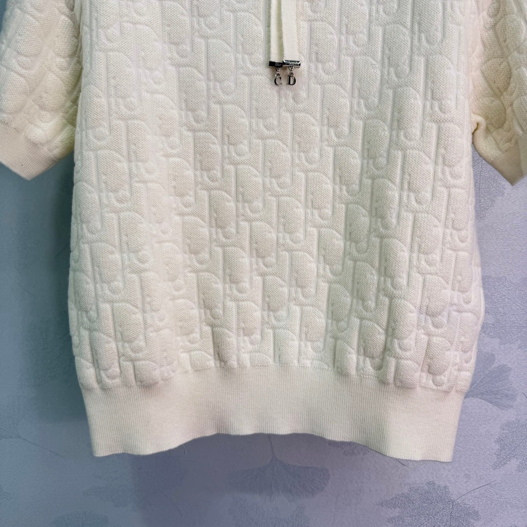 2026 New Knitted Short-Sleeved Top