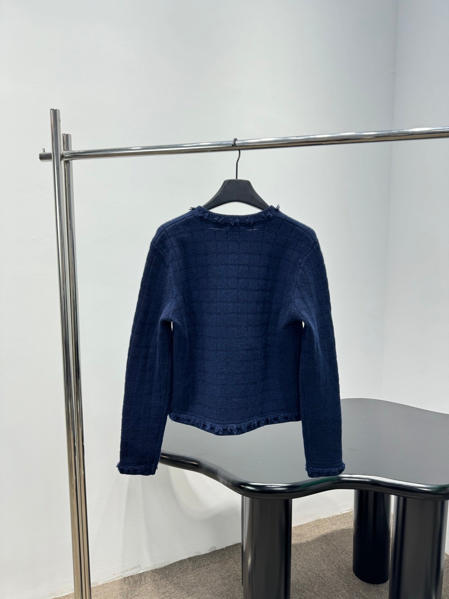 26. Cashmere and wool crew neck cardigan