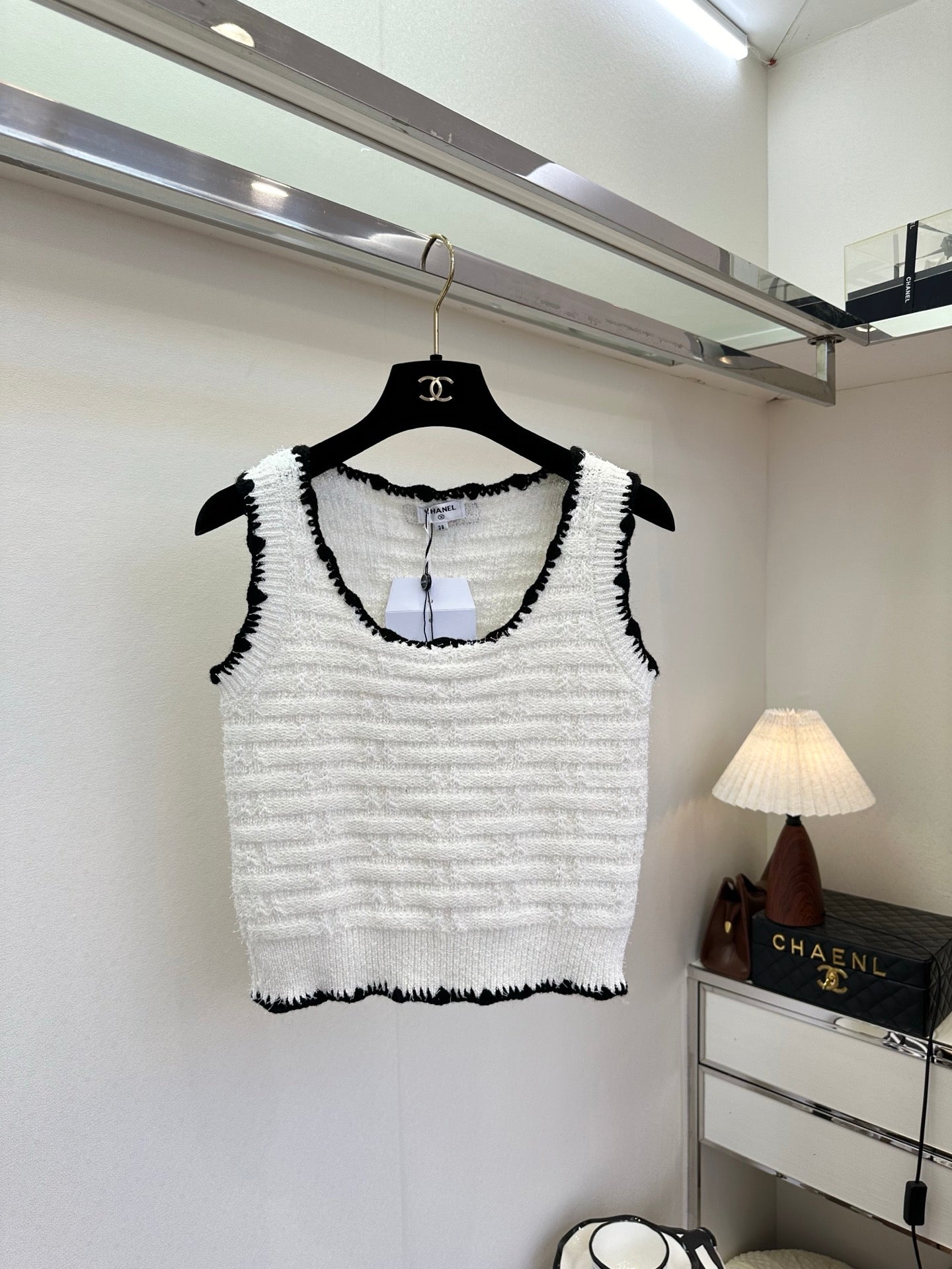 26 New Black Trim Vest