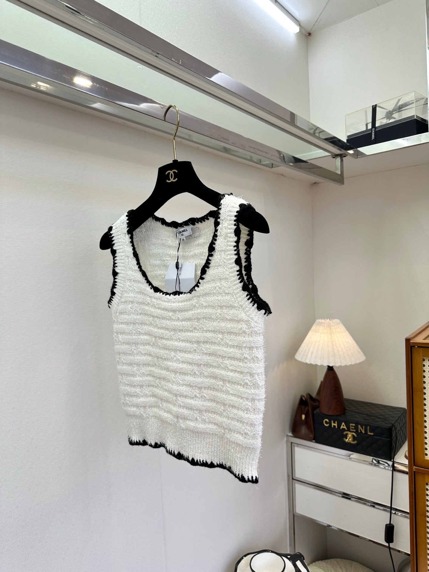 26 New Black Trim Vest