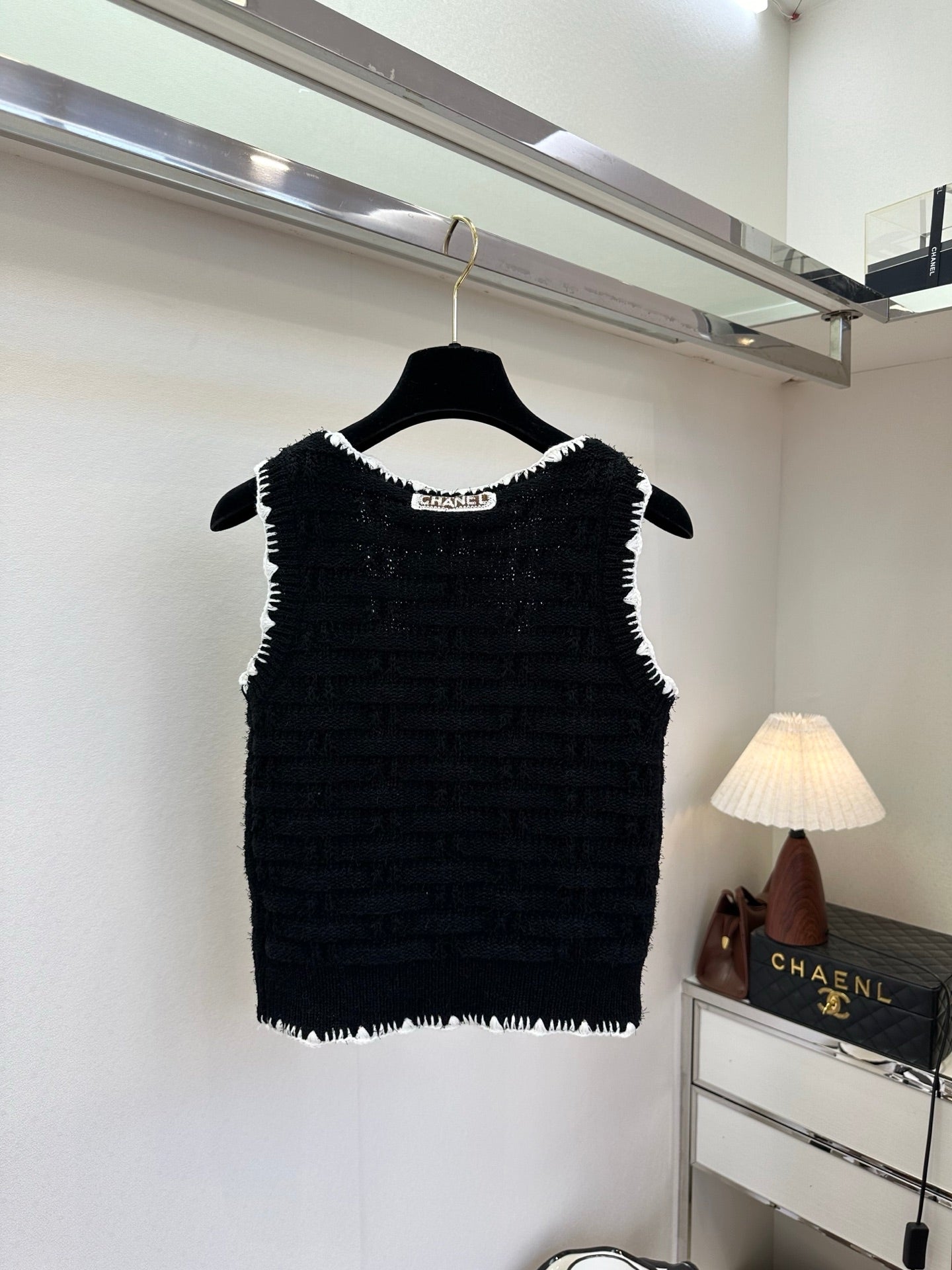 26 New Black Trim Vest
