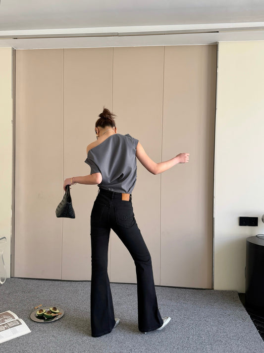 26 Printed Classic Logo High-Waisted Flared Pants