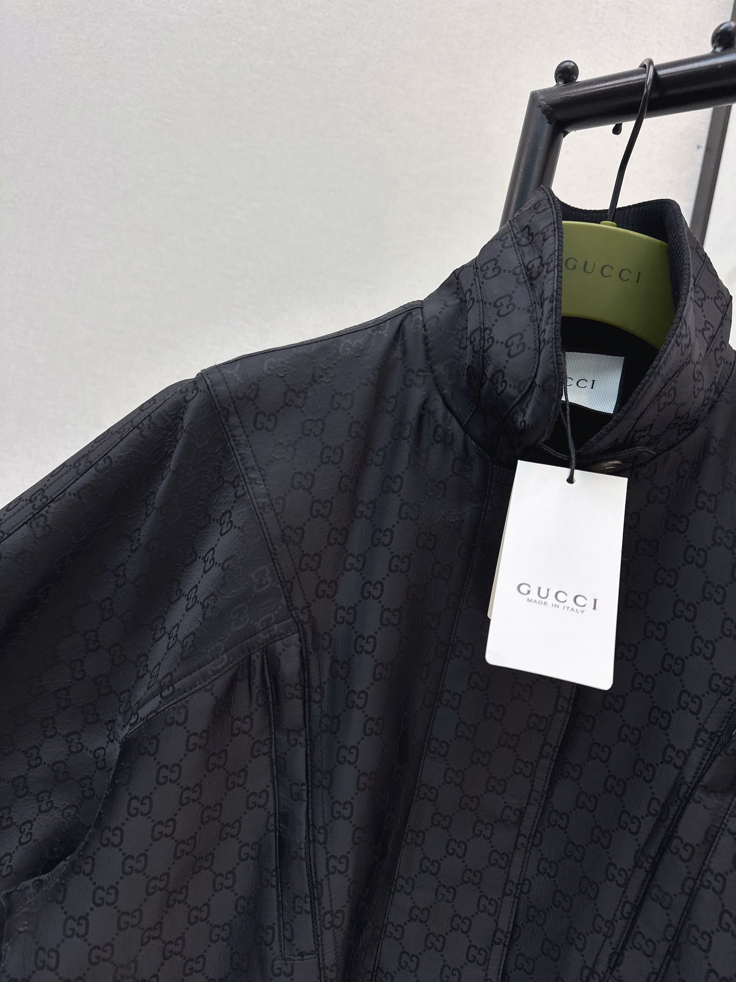 26 New Logo Jacquard Fabric Stand Collar Jacket