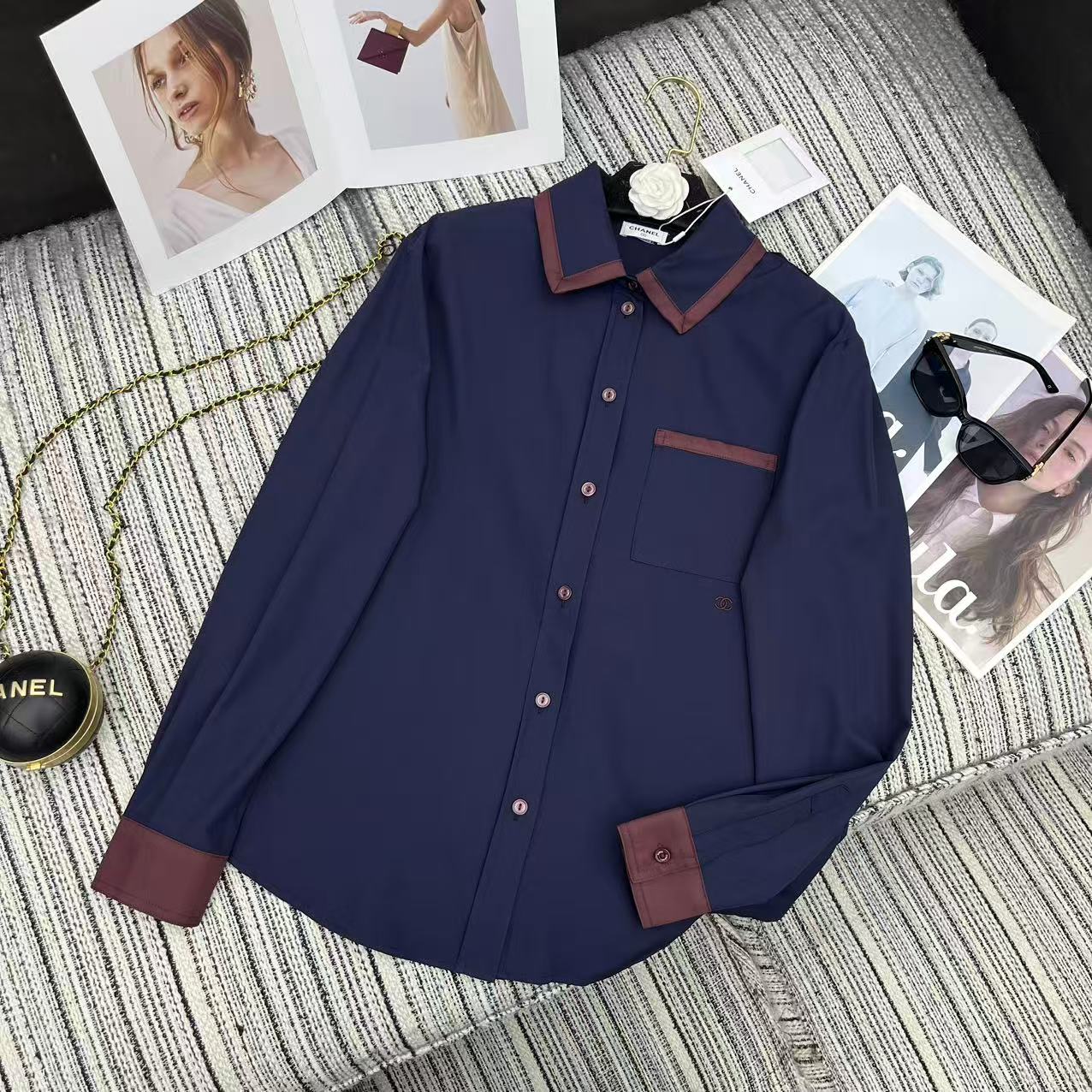 26 New Color-Block Lapel Jacket
