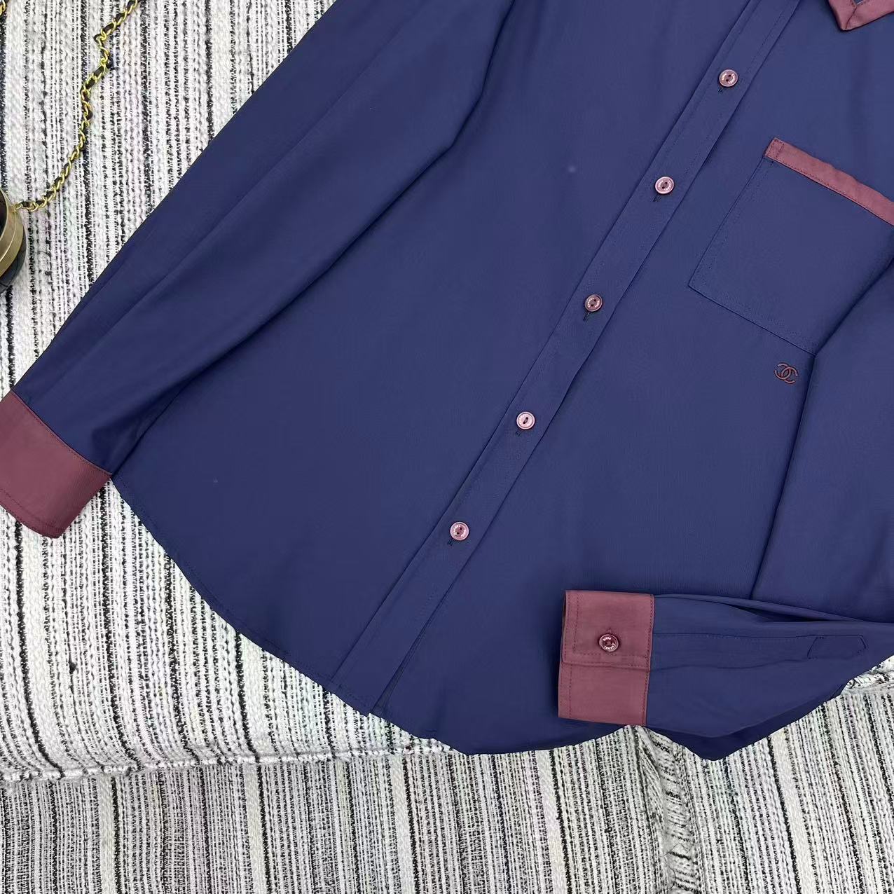 26 New Color-Block Lapel Jacket