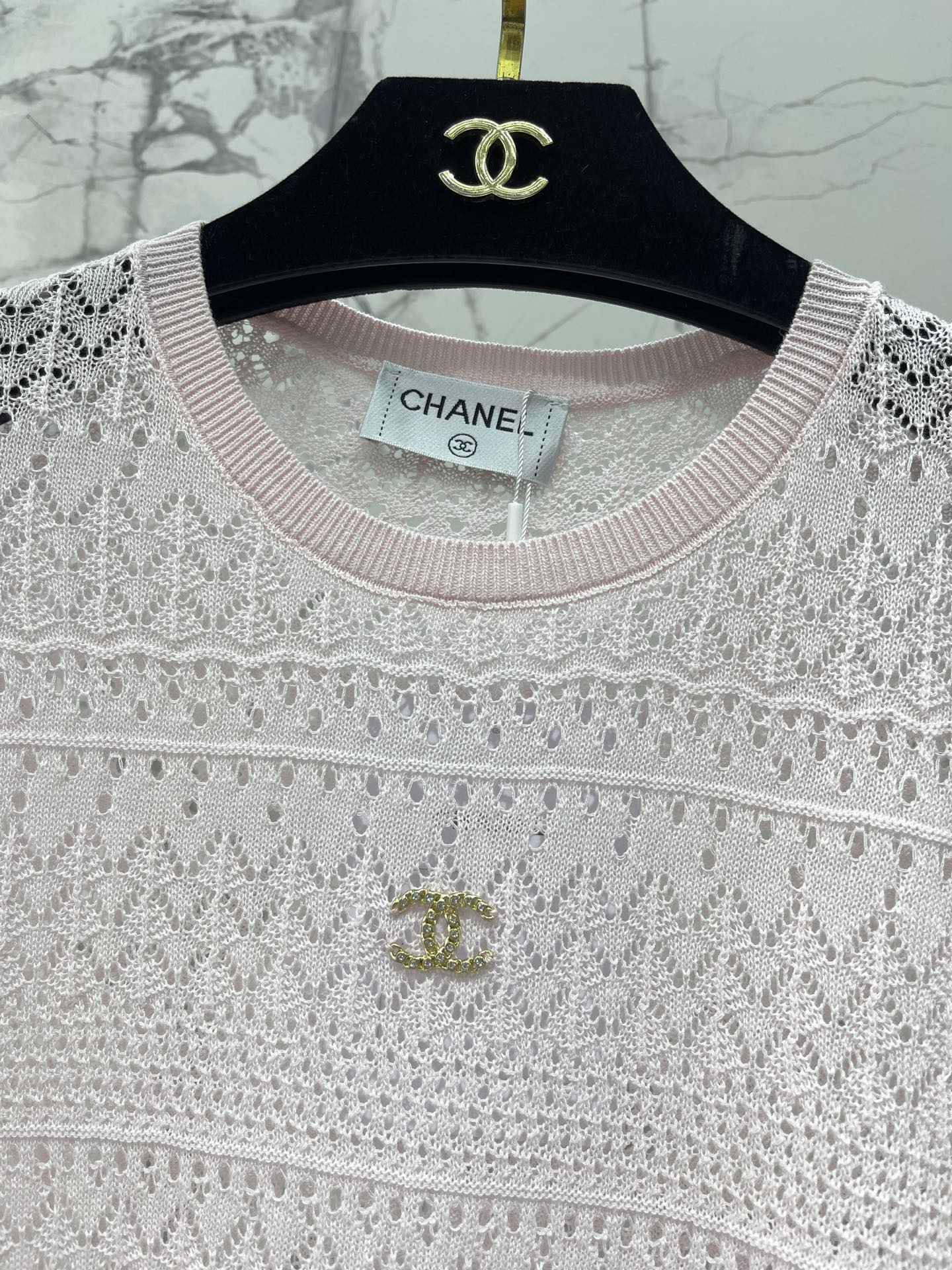 26. New Style Open-Knit Short-Sleeve Top